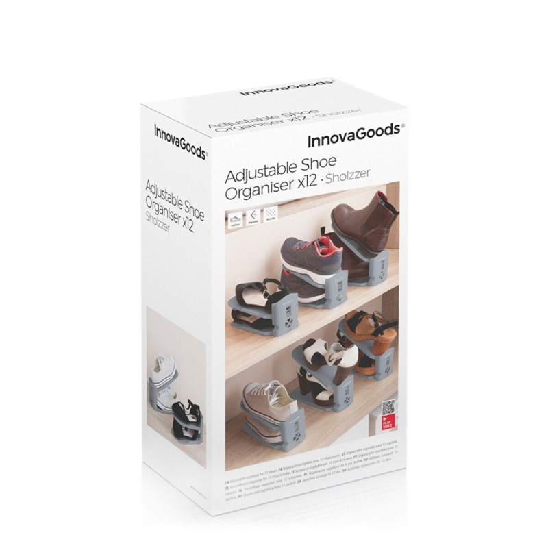 Range‑chaussures réglables (6 unités) – Organisation verticale