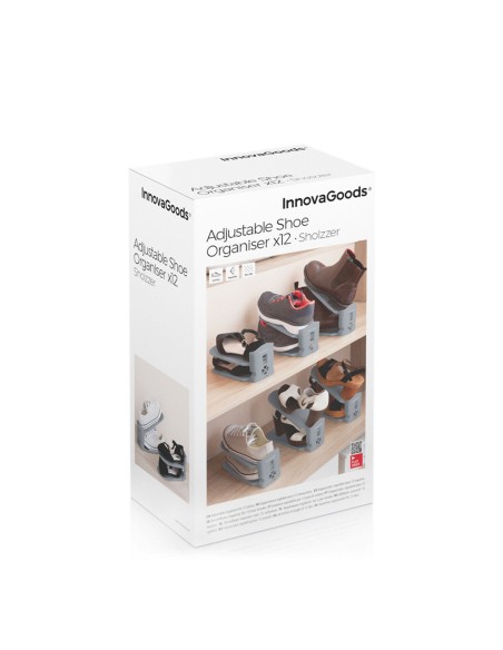 Range‑chaussures réglables (6 unités) – Organisation verticale
