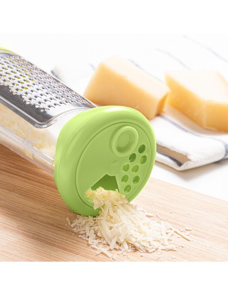 Râpe avec récipient et couvercle de distributeur 3 en 1 Cheezy InnovaGoods