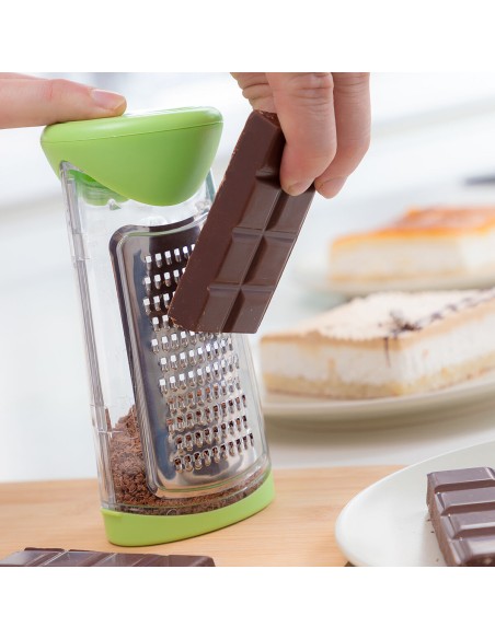Râpe avec récipient et couvercle de distributeur 3 en 1 Cheezy InnovaGoods
