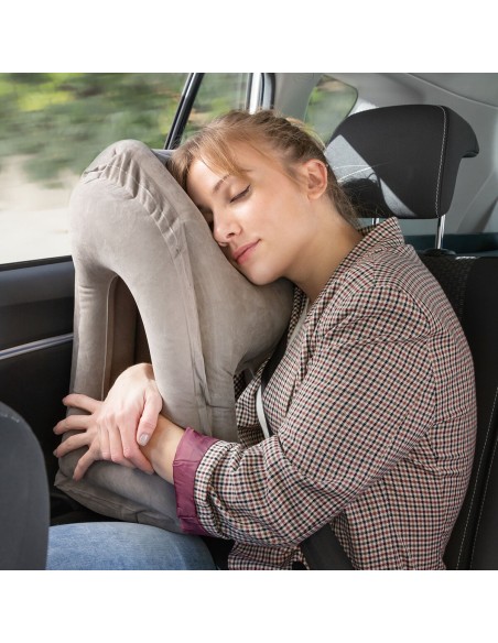 Oreiller de Voyage Gonflable Frontal Snoozy InnovaGoods