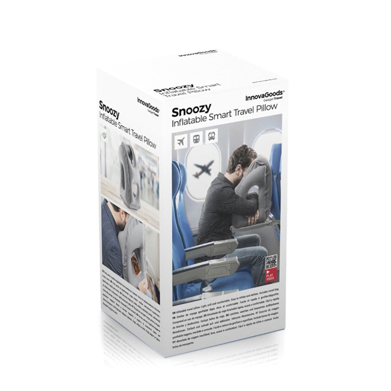 Oreiller de Voyage Gonflable Frontal Snoozy InnovaGoods