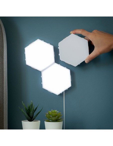 Ensemble de Panneaux LED Modulaires Magnétiques et Tactiles Tilight InnovaGoods (Pack de 3)
