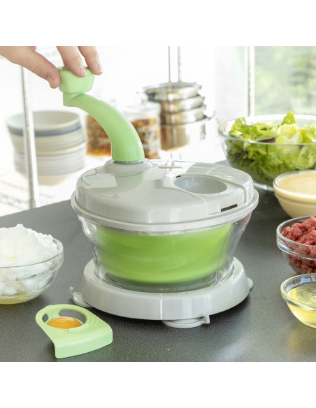 Centrifugeuse, Hachoir et Mixeur à Main 4 en 1 avec Accessoires et Recettes Chopix InnovaGoods
