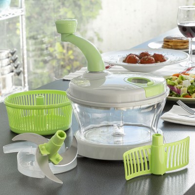 Centrifugeuse, Hachoir et Mixeur à Main 4 en 1 avec Accessoires et Recettes Chopix InnovaGoods 2