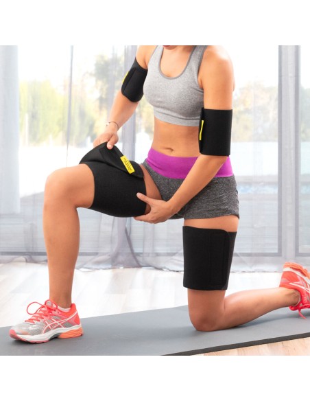 Bandes Sportives avec effet sauna pour les Bras et les Jambes InnovaGoods 4 Unités