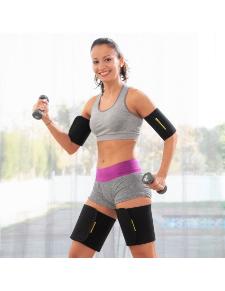 Bandes Sportives avec effet sauna pour les Bras et les Jambes InnovaGoods 4 Unités