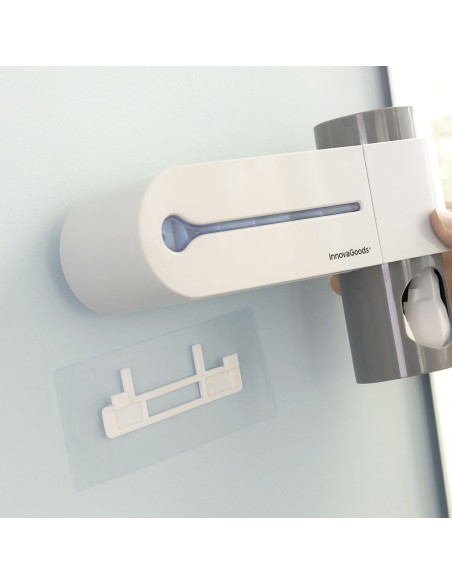 Stérilisateur Brosse à Dents UV avec Support et Distributeur de Dentifrice Smiluv InnovaGoods