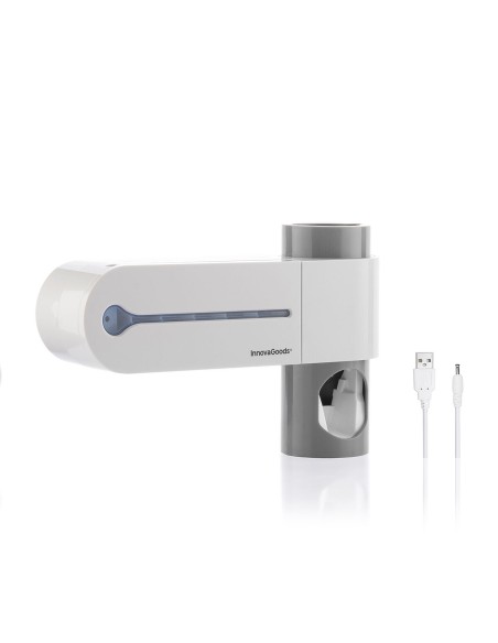 Stérilisateur Brosse à Dents UV avec Support et Distributeur de Dentifrice Smiluv InnovaGoods
