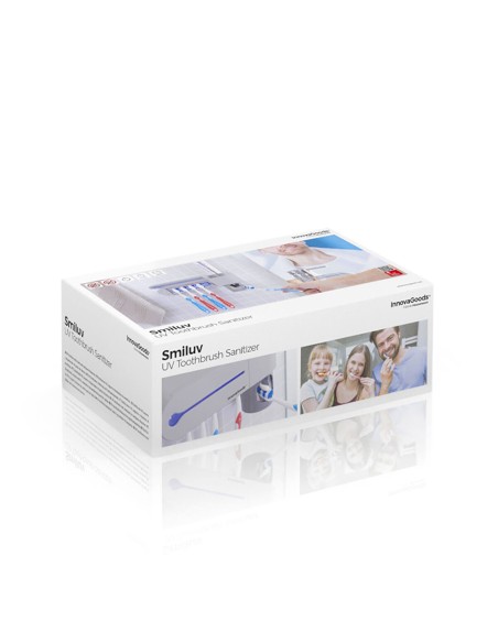 Stérilisateur Brosse à Dents UV avec Support et Distributeur de Dentifrice Smiluv InnovaGoods