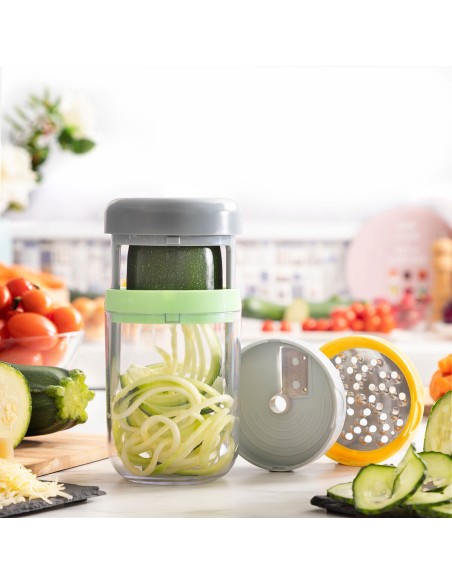 Coupe‑légumes spirale & râpe Vigizer – Polyvalent et compact