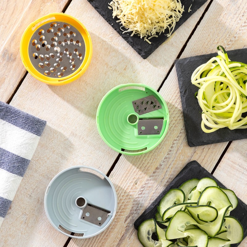 Coupe‑légumes spirale & râpe Vigizer – Polyvalent et compact