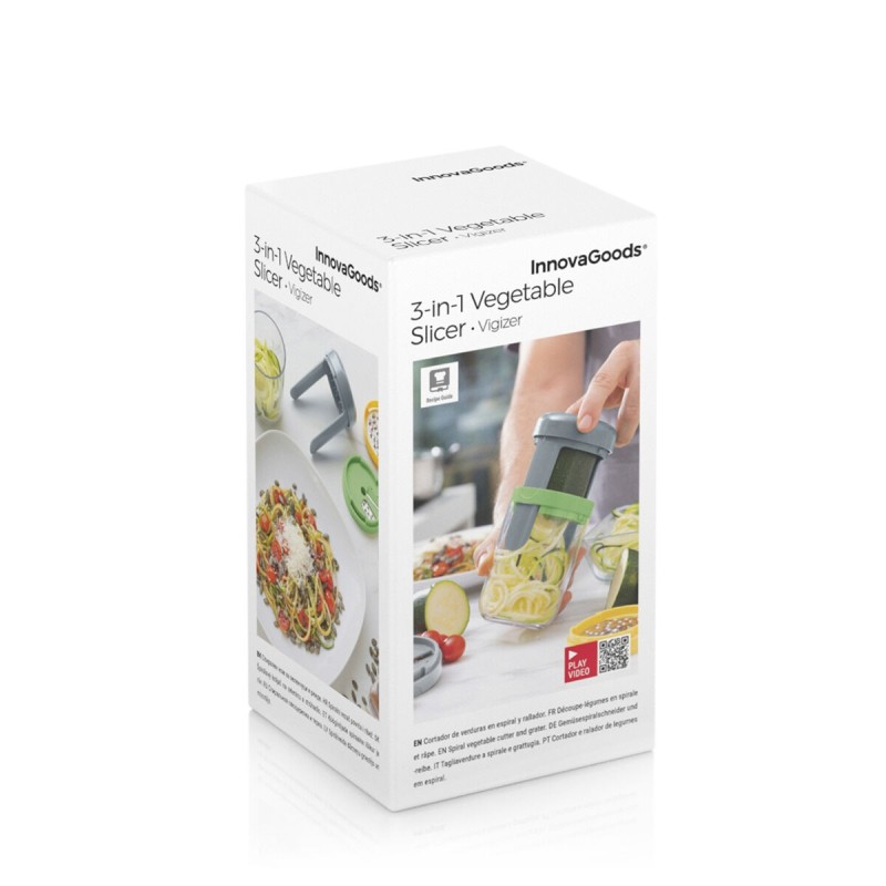Coupe‑légumes spirale & râpe Vigizer – Polyvalent et compact