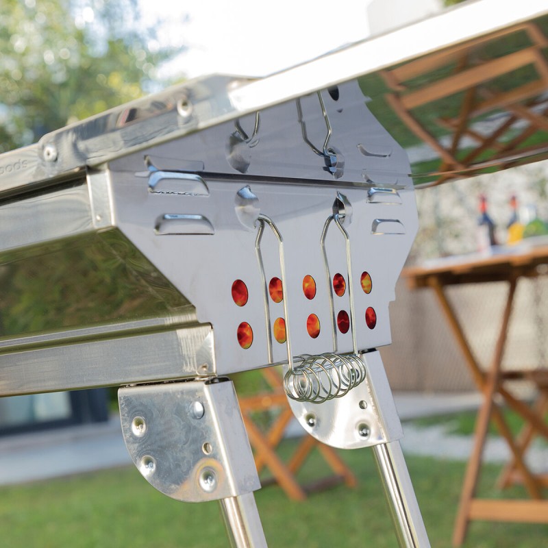 Barbecue pliable ExelQ inox sans fumée – Portable et propre