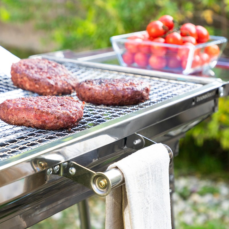 Barbecue pliable ExelQ inox sans fumée – Portable et propre