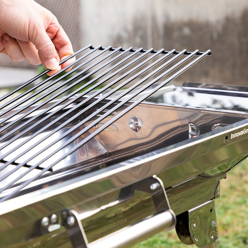 Barbecue pliable ExelQ inox sans fumée – Portable et propre