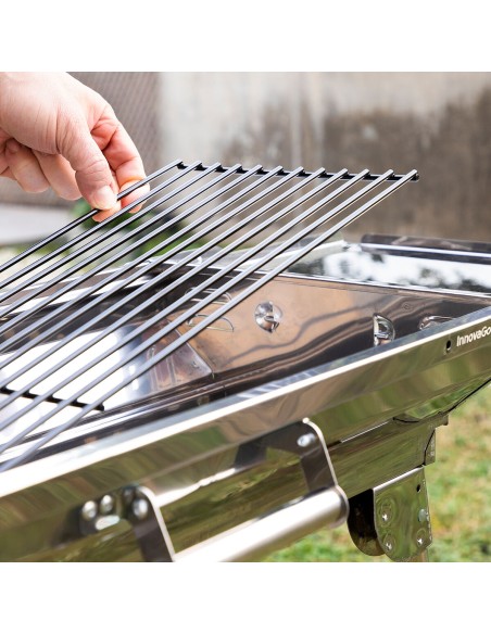 Barbecue pliable ExelQ inox sans fumée – Portable et propre