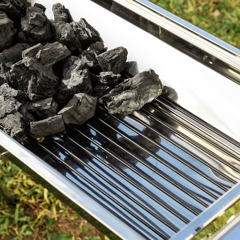 Barbecue pliable ExelQ inox sans fumée – Portable et propre