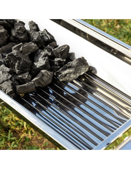 Barbecue pliable ExelQ inox sans fumée – Portable et propre