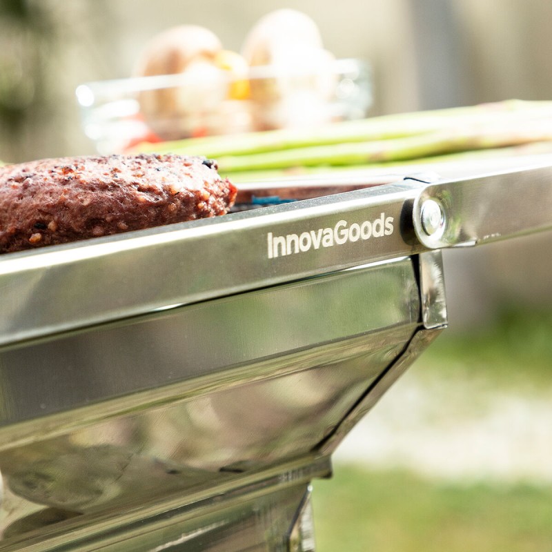 Barbecue pliable ExelQ inox sans fumée – Portable et propre