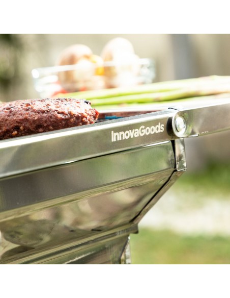 Barbecue pliable ExelQ inox sans fumée – Portable et propre