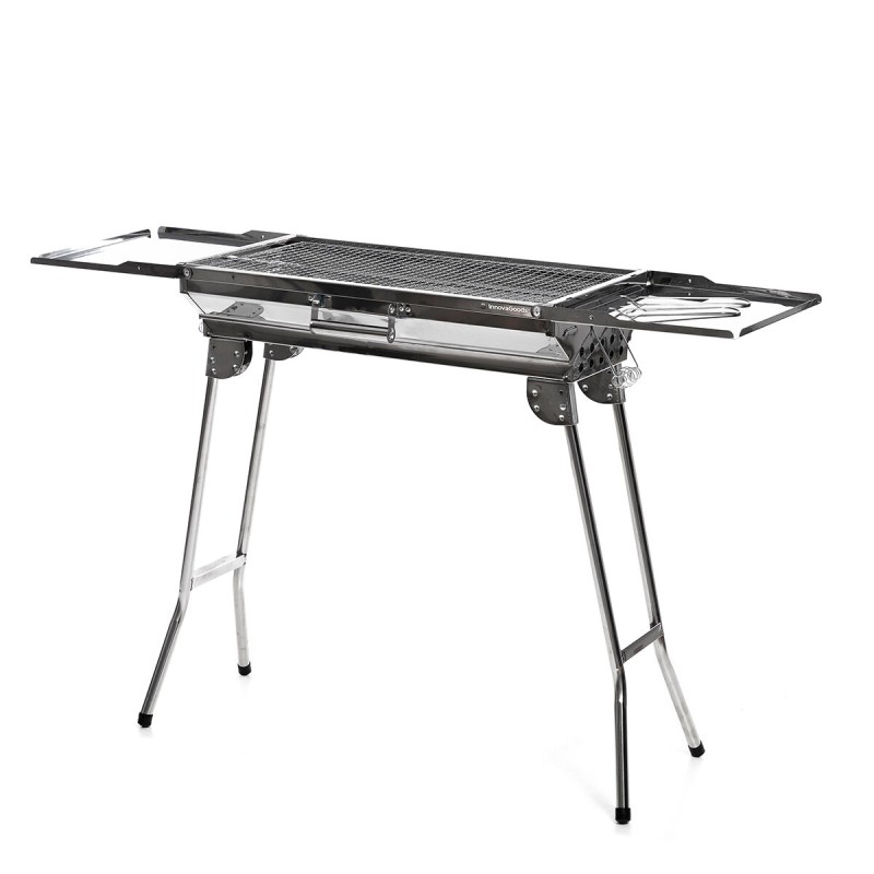Barbecue pliable ExelQ inox sans fumée – Portable et propre