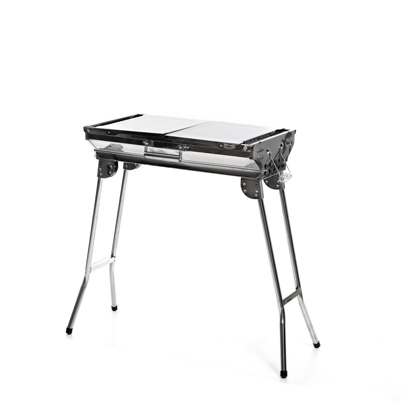 Barbecue pliable ExelQ inox sans fumée – Portable et propre
