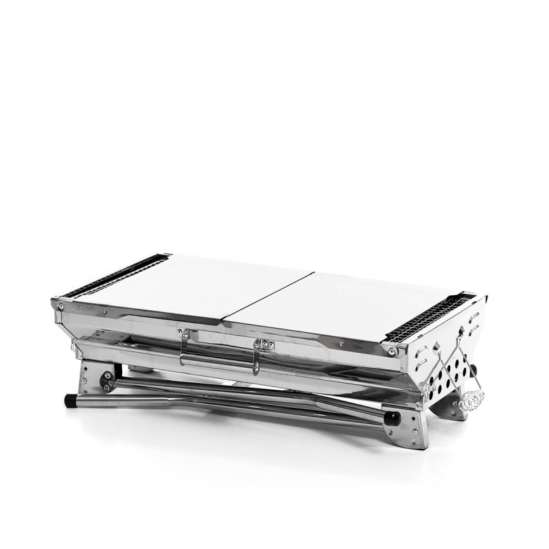 Barbecue pliable ExelQ inox sans fumée – Portable et propre