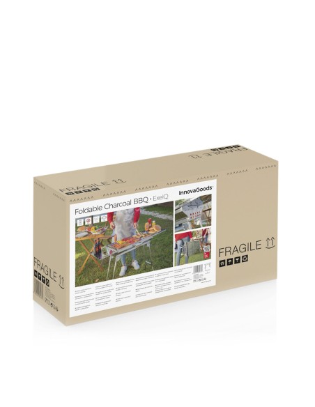 Barbecue pliable ExelQ inox sans fumée – Portable et propre