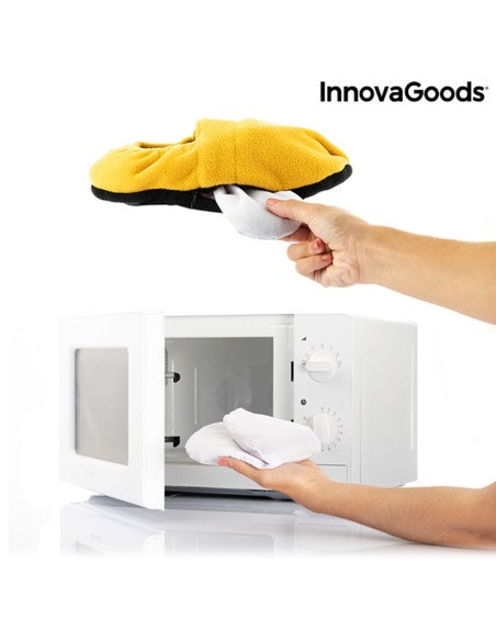 Chaussons Chauffants Micro-ondes InnovaGoods Moutarde