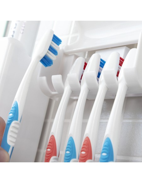 Distributeur de dentifrice Diseeth avec porte‑brosses – Hygiénique et mural