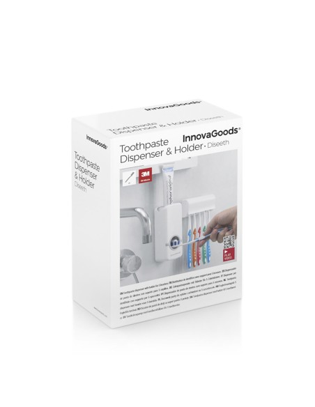Distributeur de dentifrice Diseeth avec porte‑brosses – Hygiénique et mural