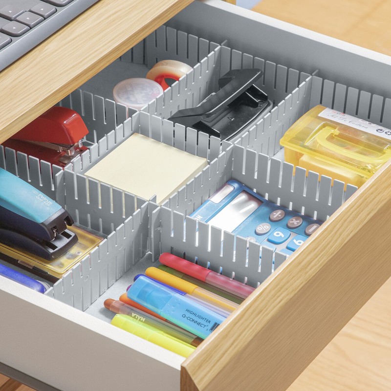 Organisateurs de tiroirs réglables (16 unités) – Modulables et pratiques