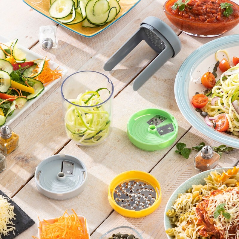 Coupe‑légumes spirale & râpe Vigizer – Polyvalent et compact