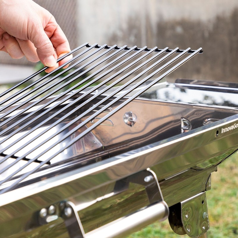 Barbecue pliable ExelQ inox sans fumée – Portable et propre