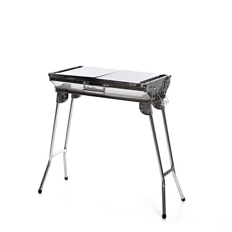 Barbecue pliable ExelQ inox sans fumée – Portable et propre