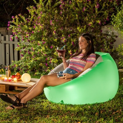 Fauteuil gonflable Chight LED multicolore – Moderne et confortable