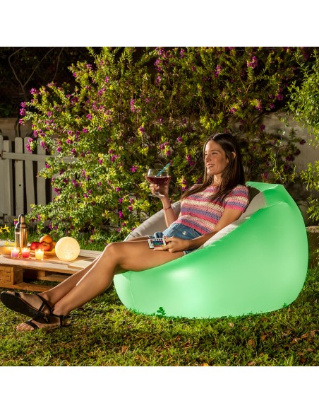 Fauteuil gonflable Chight LED multicolore – Moderne et confortable