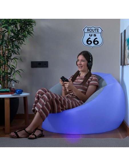 Fauteuil gonflable Chight LED multicolore – Moderne et confortable