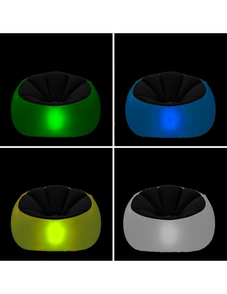 Fauteuil gonflable Chight LED multicolore – Moderne et confortable