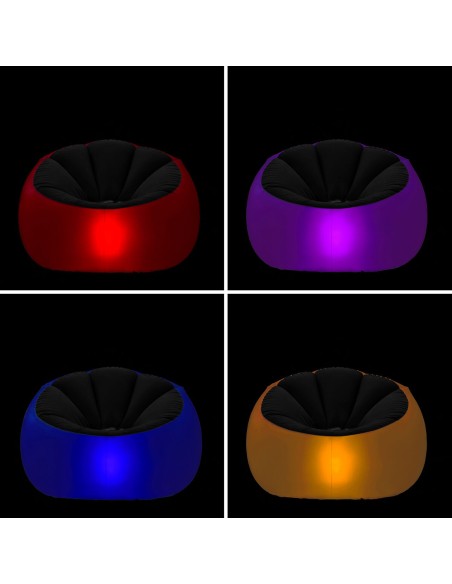 Fauteuil gonflable Chight LED multicolore – Moderne et confortable