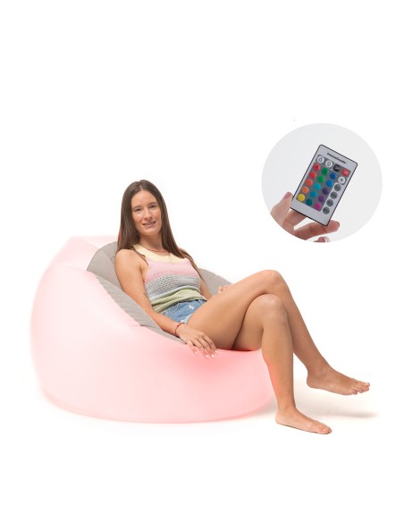 Fauteuil gonflable Chight LED multicolore – Moderne et confortable
