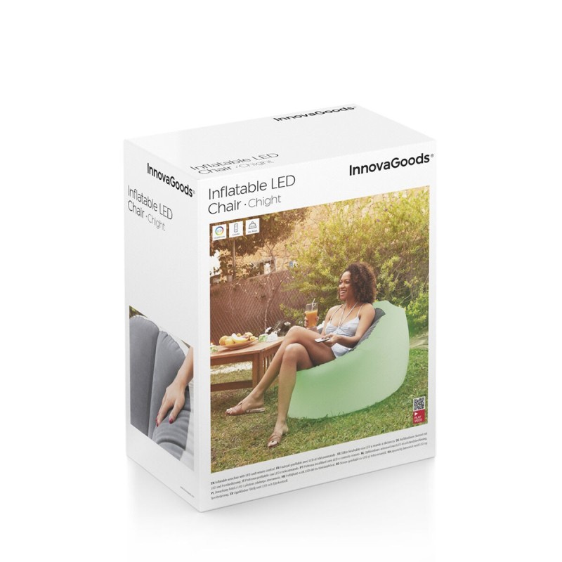 Fauteuil gonflable Chight LED multicolore – Moderne et confortable