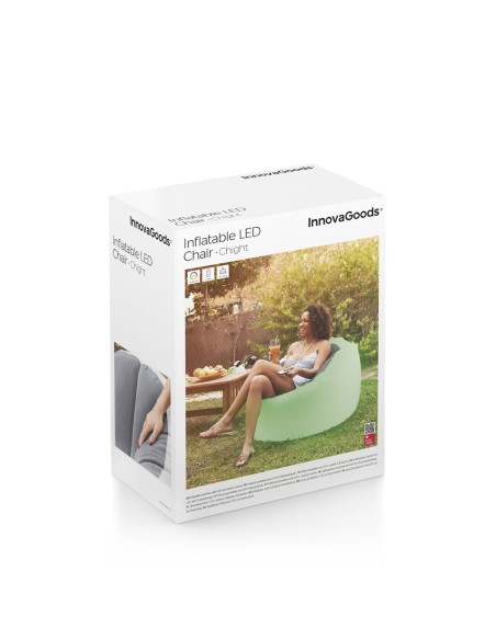 Fauteuil gonflable Chight LED multicolore – Moderne et confortable