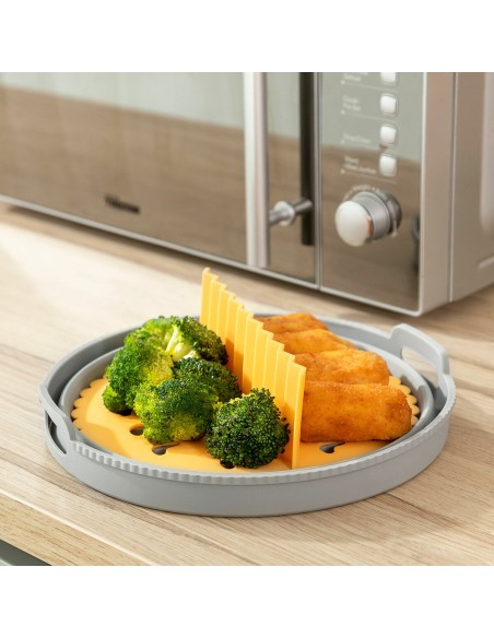 Panier silicone pliable pour friteuse à air – Anti‑adhésif