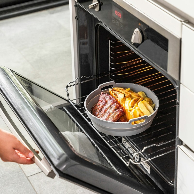 Panier silicone pliable pour friteuse à air – Anti‑adhésif