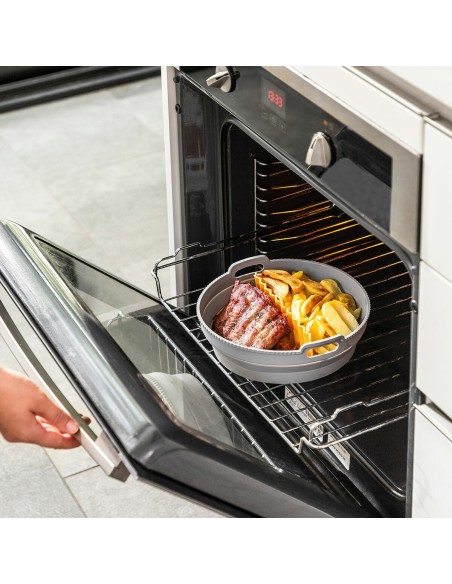 Panier silicone pliable pour friteuse à air – Anti‑adhésif