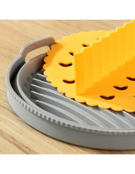 Panier silicone pliable pour friteuse à air – Anti‑adhésif