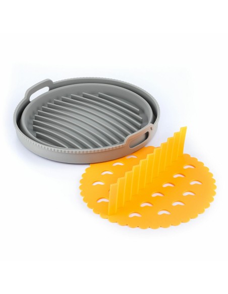 Panier silicone pliable pour friteuse à air – Anti‑adhésif
