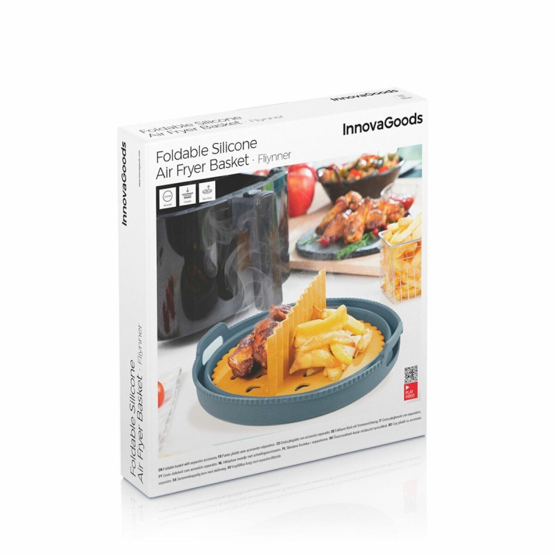 Panier silicone pliable pour friteuse à air – Anti‑adhésif